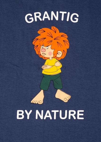 T-Shirt "Grantig by nature" - graublau, v2